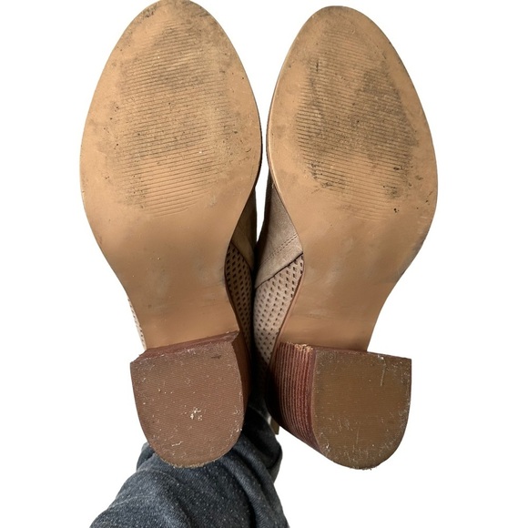 Steve Madden Replay Tan Suede Perforated Ankle Booties 8M - Picture 8 of 13